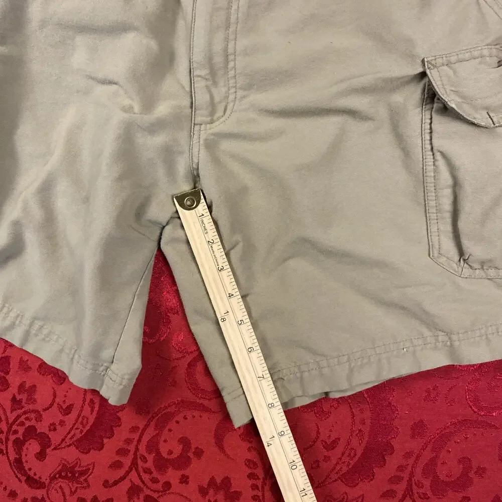 REI Cargo Shorts Brown Cotton Canvas Hiking‎ Outdoor Mens 34X10 Gorpcore - Picture 6 of 8